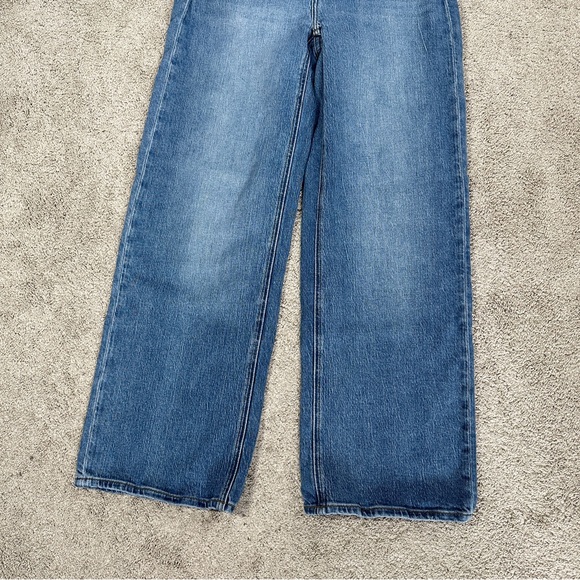 Quince Organic Cotton Comfort Stretch High Rise Crop Wide Leg Jeans Size 29 - Picture 5 of 16